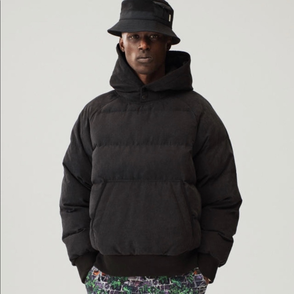 Aime Leon Dore double snap puffer hoodie